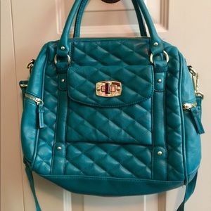 Merona Quilted Teal Satchel
